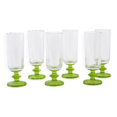 Ensemble de six verres, design italien, années 1970, fabriqué en Italie.