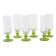 Set of six glasses, Italian design, 1970s, made in Italy