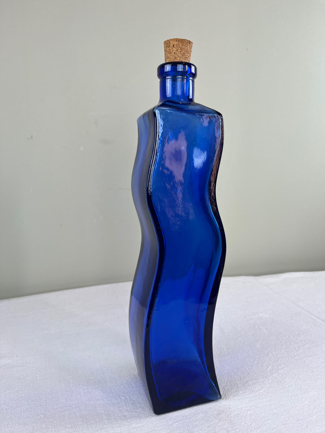 Large cobalt blue bottle