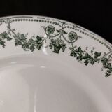 Set of 4 antique flat plates in half-porcelain from Badonviller