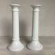 Pair of antique opaline candlesticks Germany