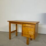 Bureau en pin 1970 et sa chaise