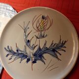 Assiettes plates Vallauris chardon