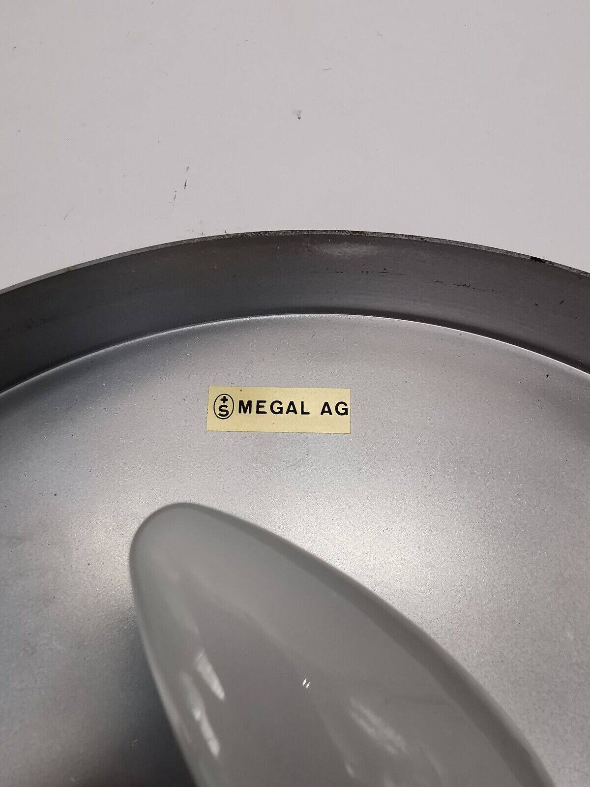 Vintage Swiss Pressed Glass Ceiling Lamp Megal AG