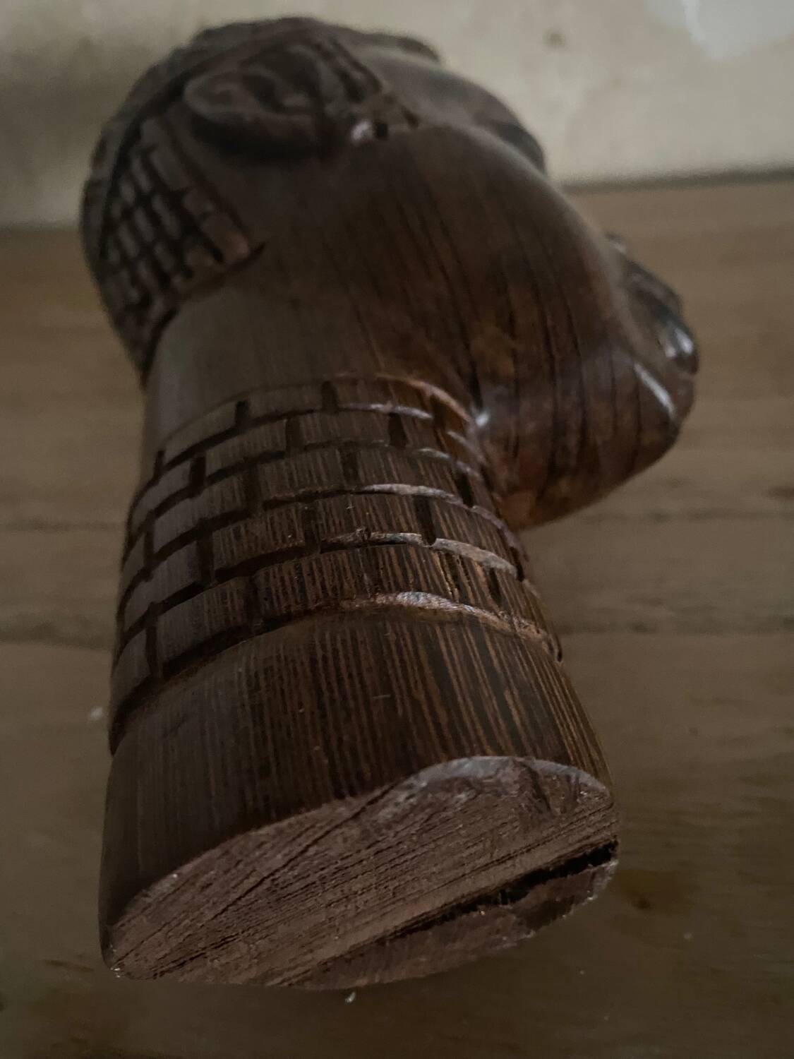 African wooden bust sculpture