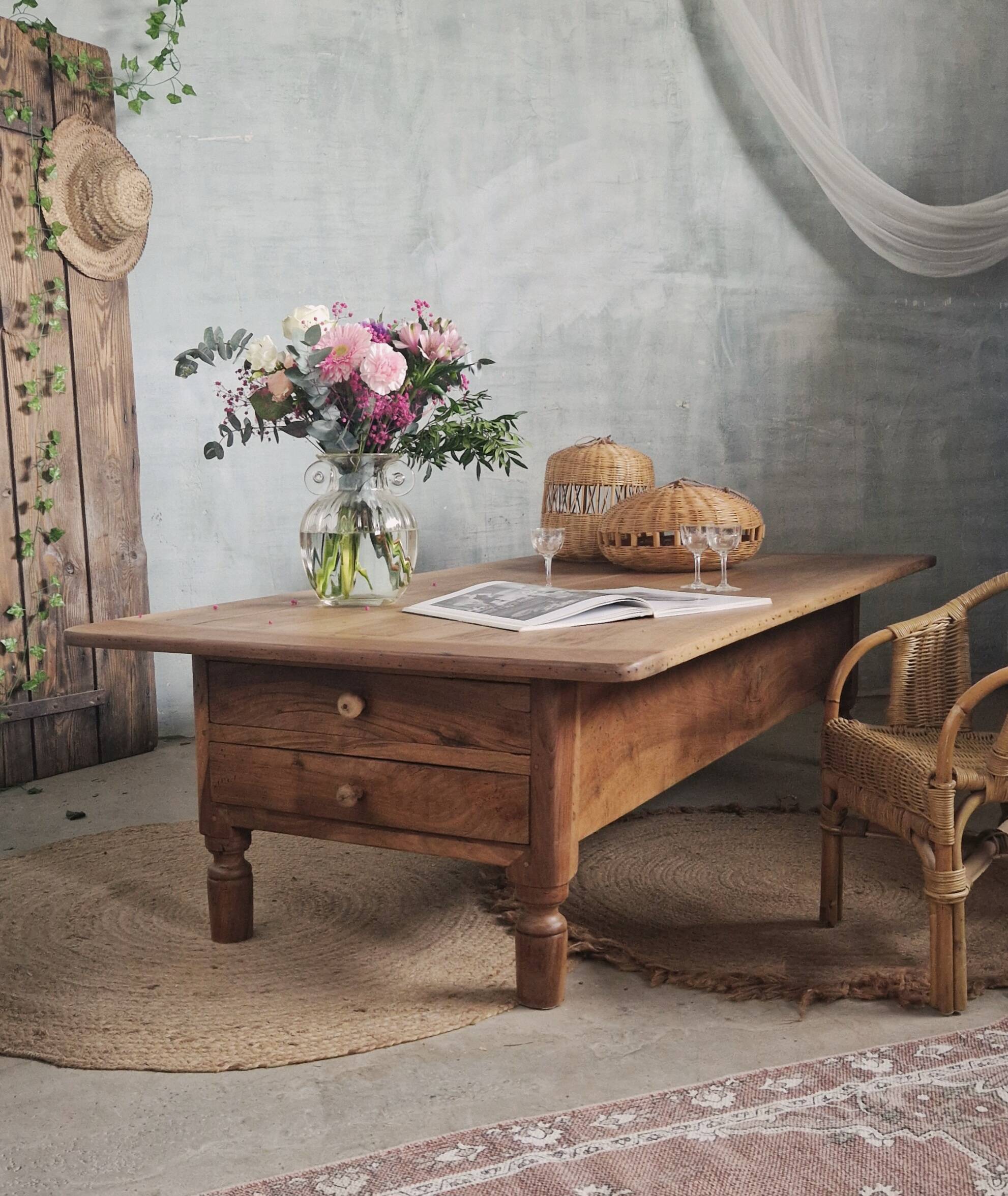 Old and large coffee table
