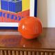 Space age orange ceramic vase, Sicart Italy ca. 1970