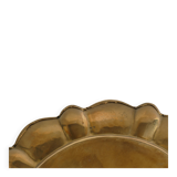 Hollywood Regency Round Brass Tray by Firma Lars Holmström, Sweden 1940's