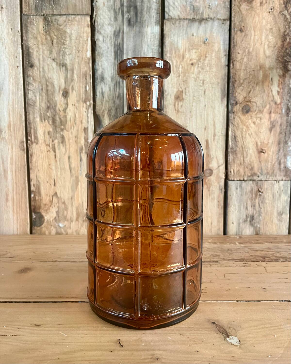 Yellow glass vase 70s