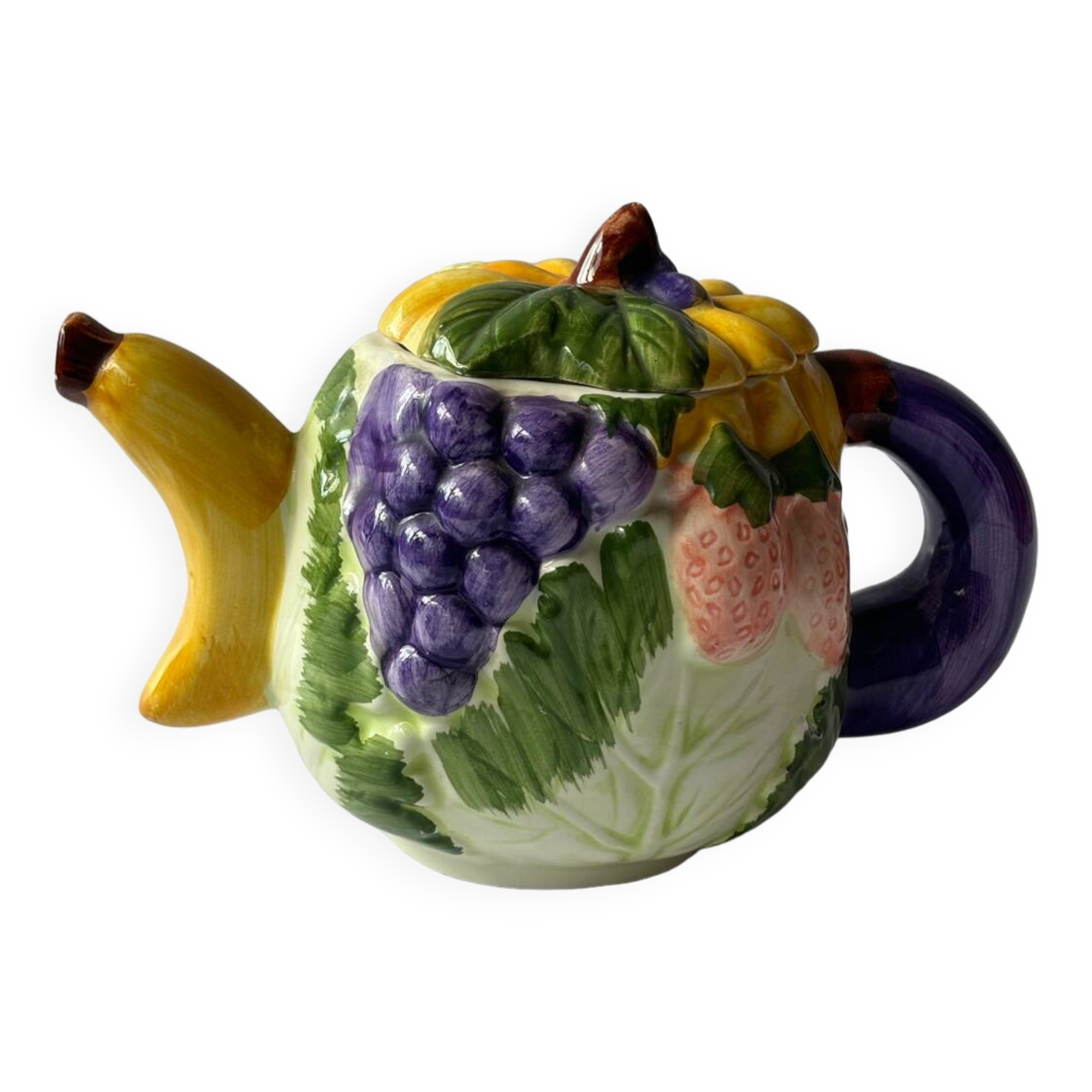 Vintage barbotine teapot