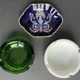 Set of three ashtrays