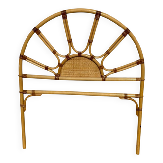 1970s rattan headboard from France