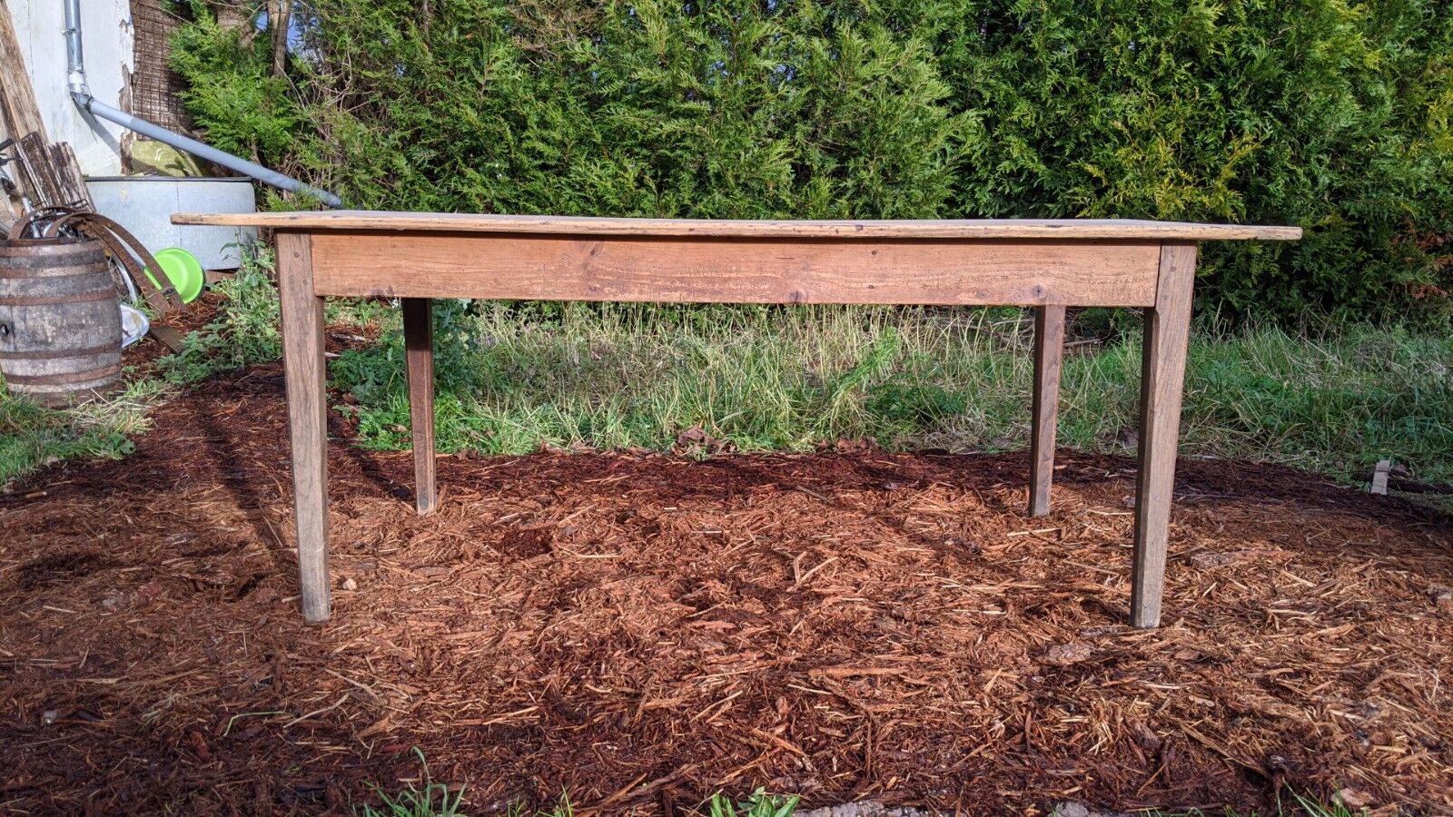 Old farm table foot spindle