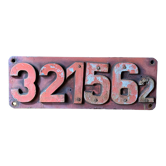 Locomotive railway logo plate vintage from 1970's original, man cave must.