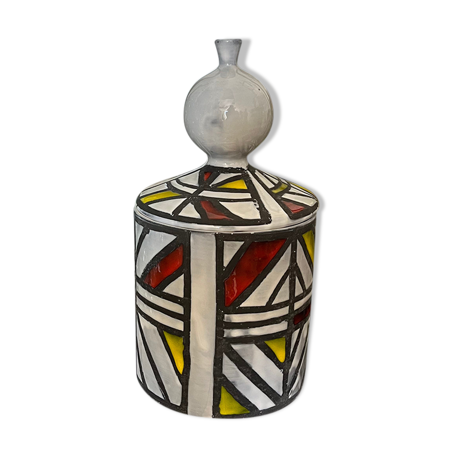 Pot with vintage Roger Capron lid for Vallauris France year 50/60