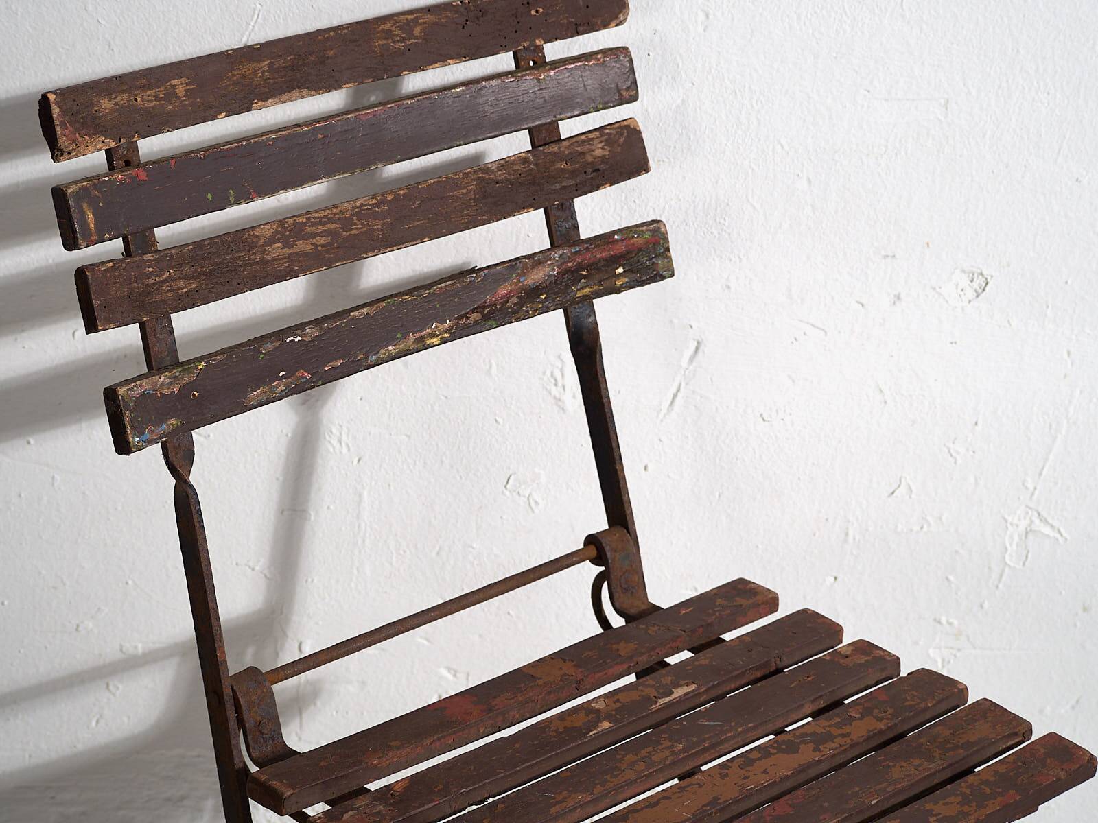 Antique outdoor folding chairs (c.1920). Set of 4 pieces #33