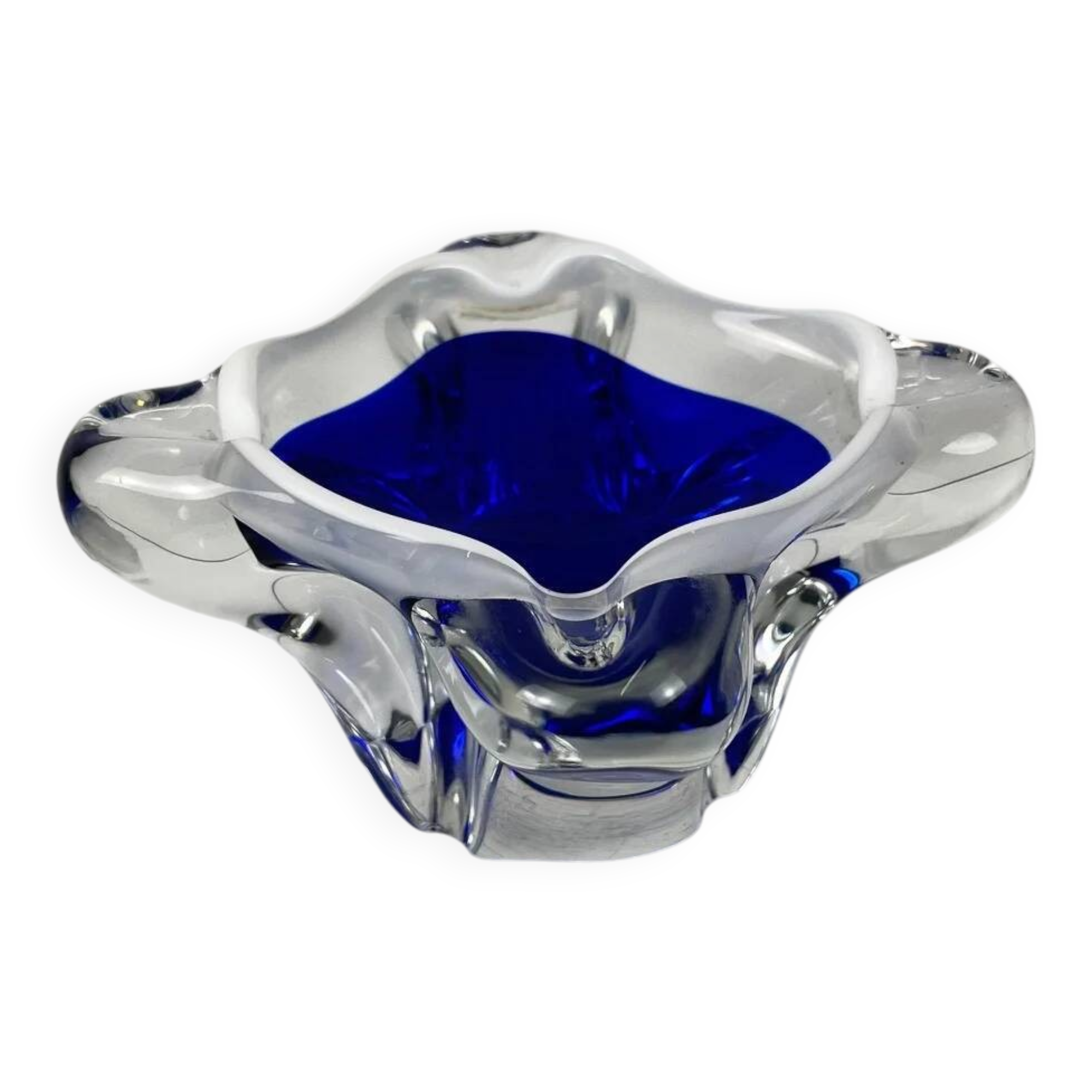 Blown glass ashtray, Murano style, 1970