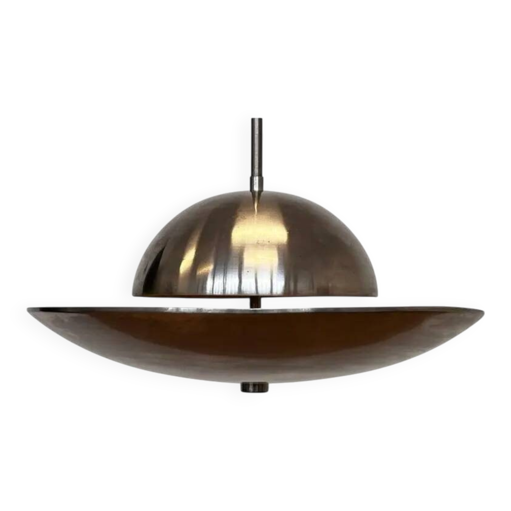 Chrome Bauhaus pendant - Czechoslovakia, circa 1930s / functionalism