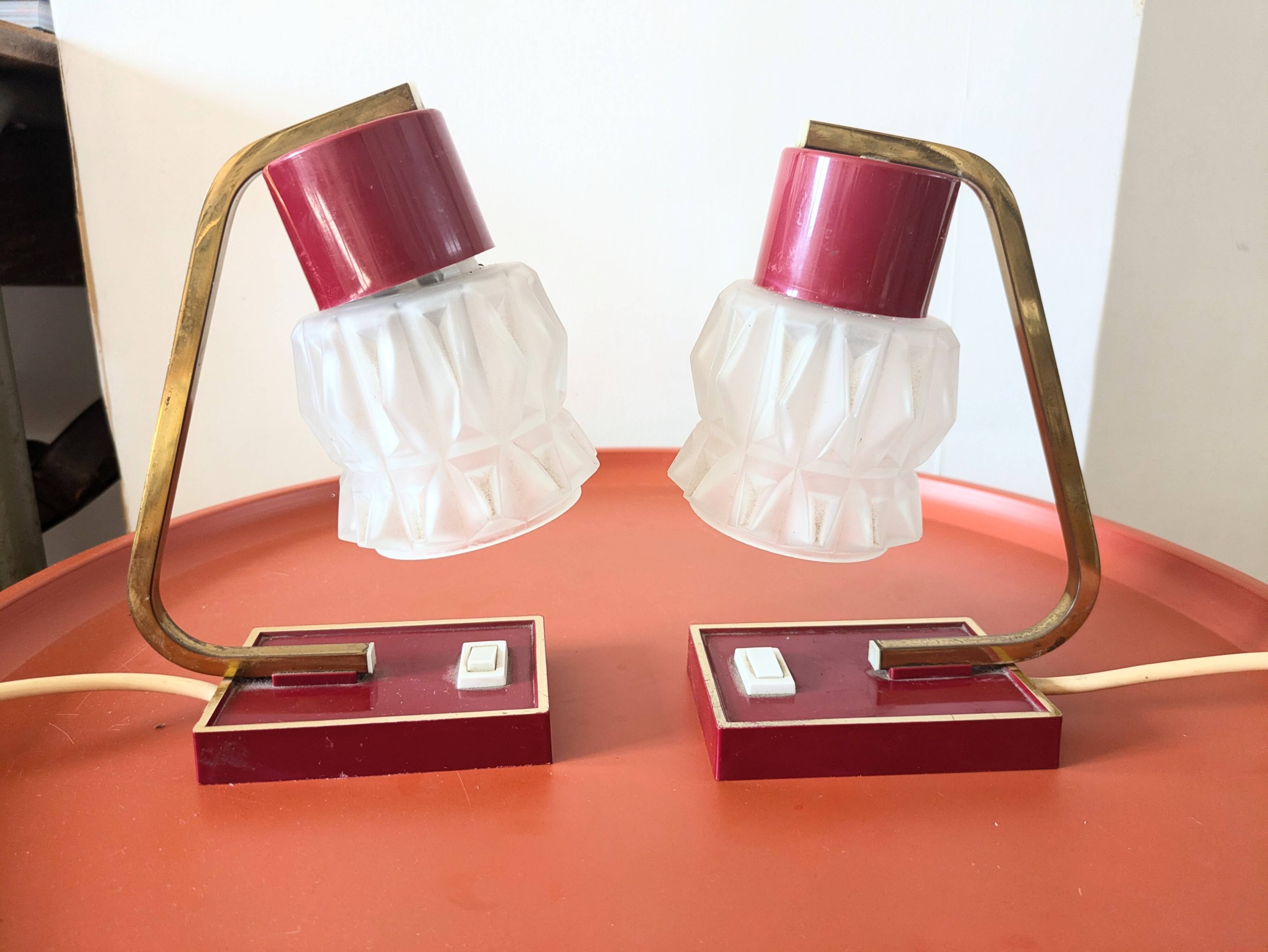 Pair of 50s designer lamps
