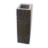 Large serpentine marble floor sheath vase carved into the mass