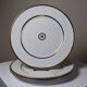 3 flat plates in porcelain Bernardaud Limoges model Sparte vintage