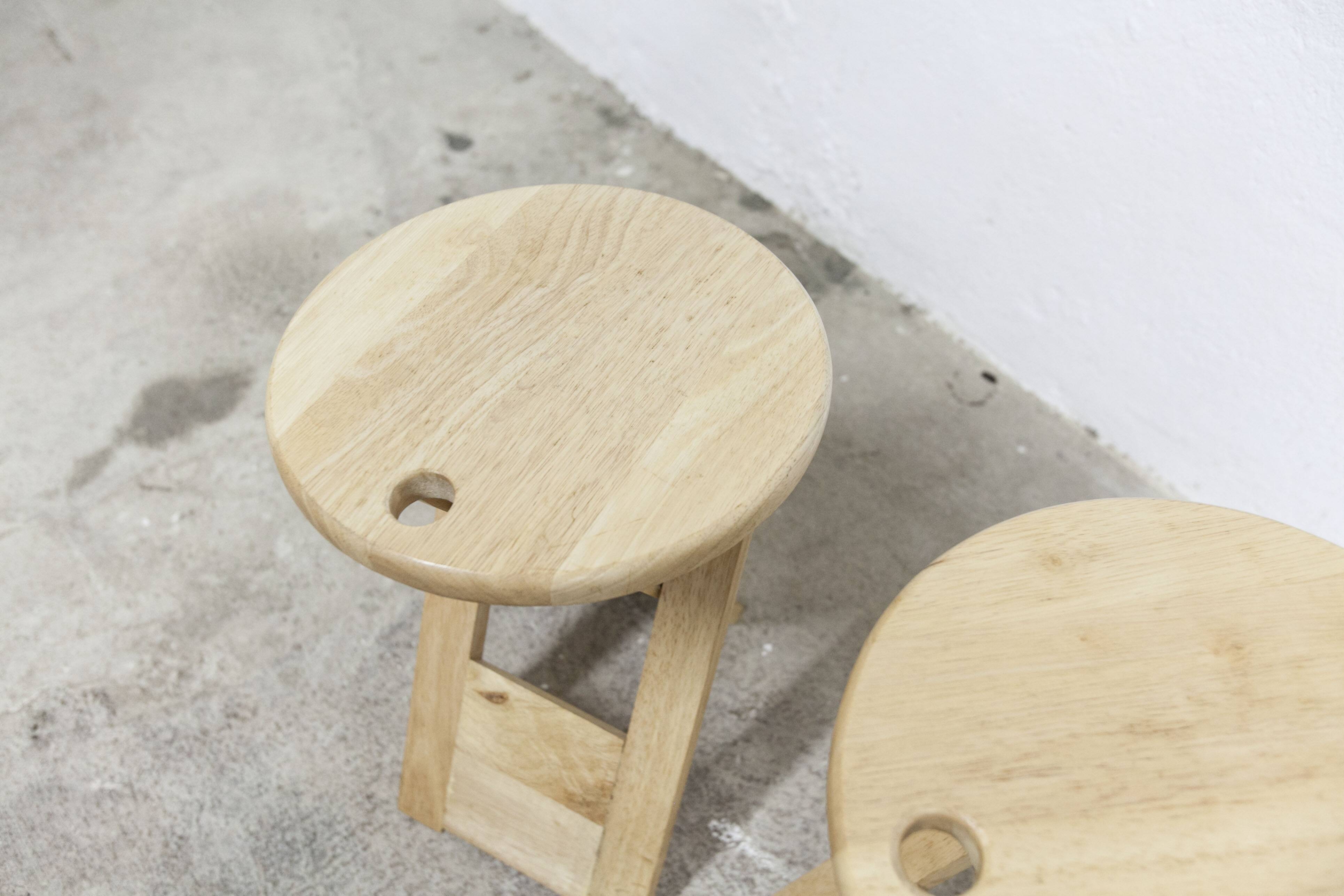 Pair of folding stools designed by Adrian Reed made in the years