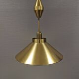 Hanging lamp by Fritz Schlegel for Lyfa Denmark, solid brass, model P295