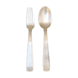 Solid silver fork and spoon Ernest Prost Paris, 1920s-1930s