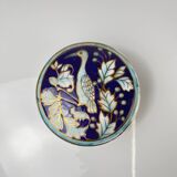 Chinese blue porcelain box with bird and flower motif