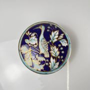 Chinese blue porcelain box with bird and flower motif