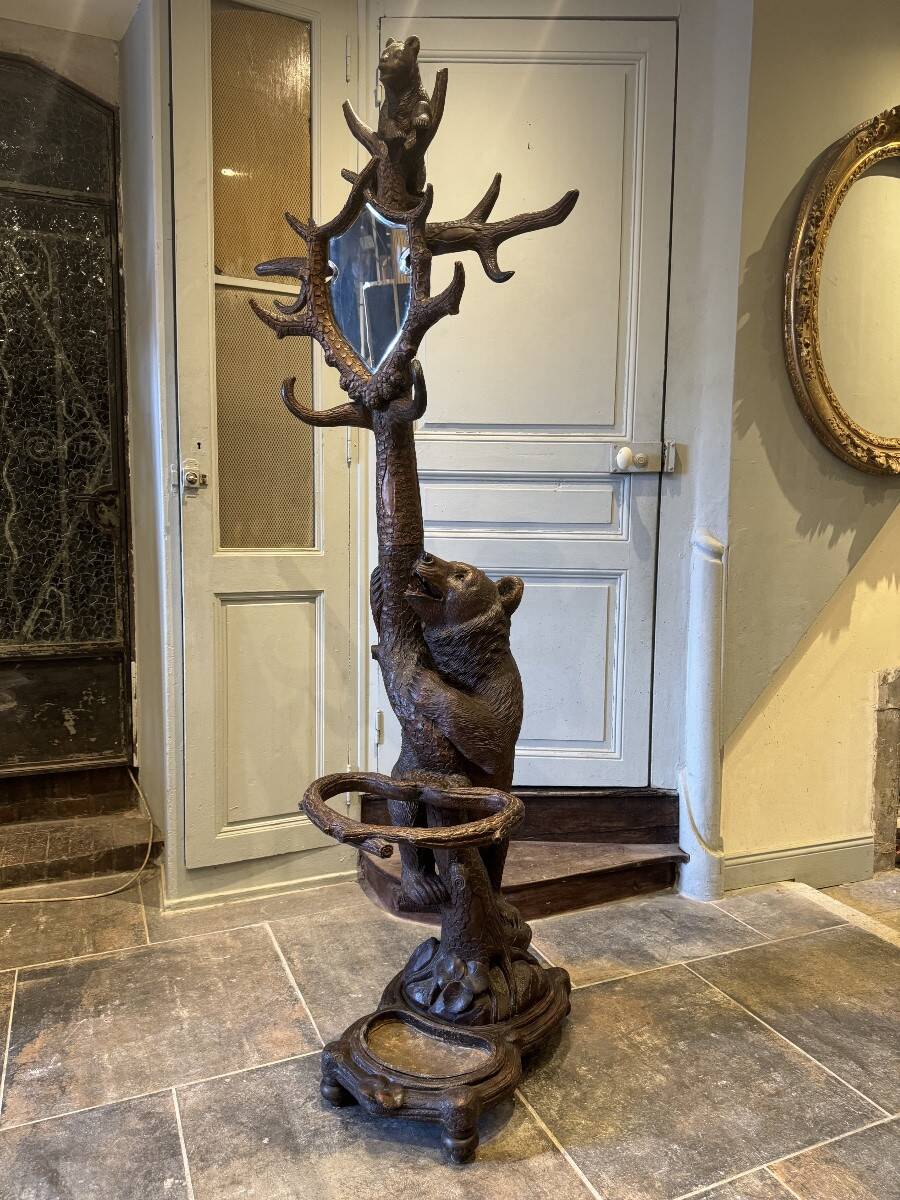 Bear coat rack, Black Forest, 19th century