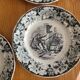 5 talking plates Choisy Le Roi XIXth series "Chinoiseries"