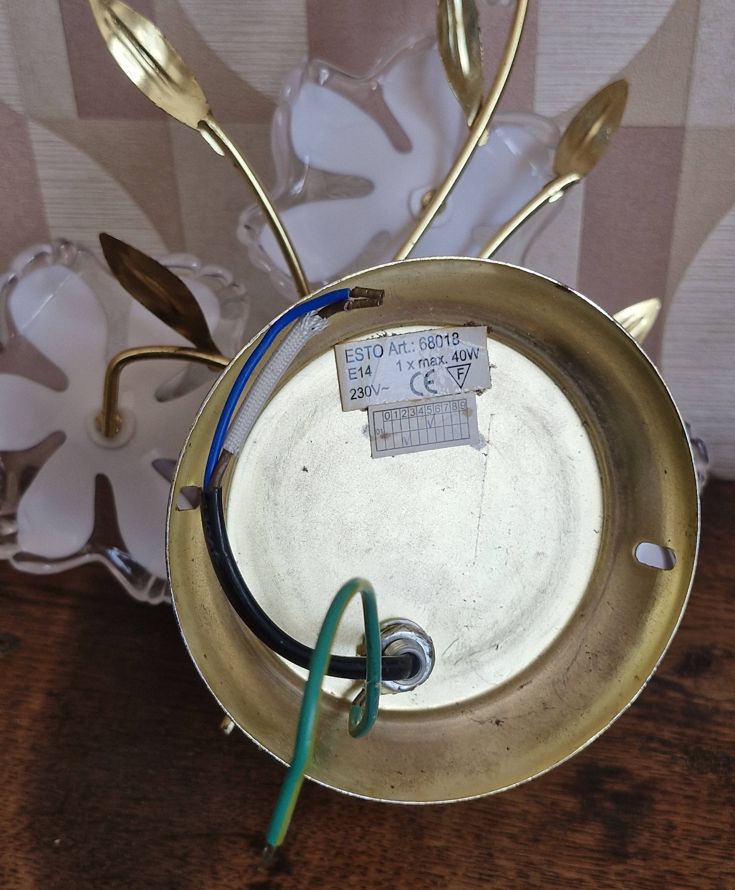 Duo of 80s/90s flower wall lights