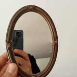 Vintage wooden mini mirror