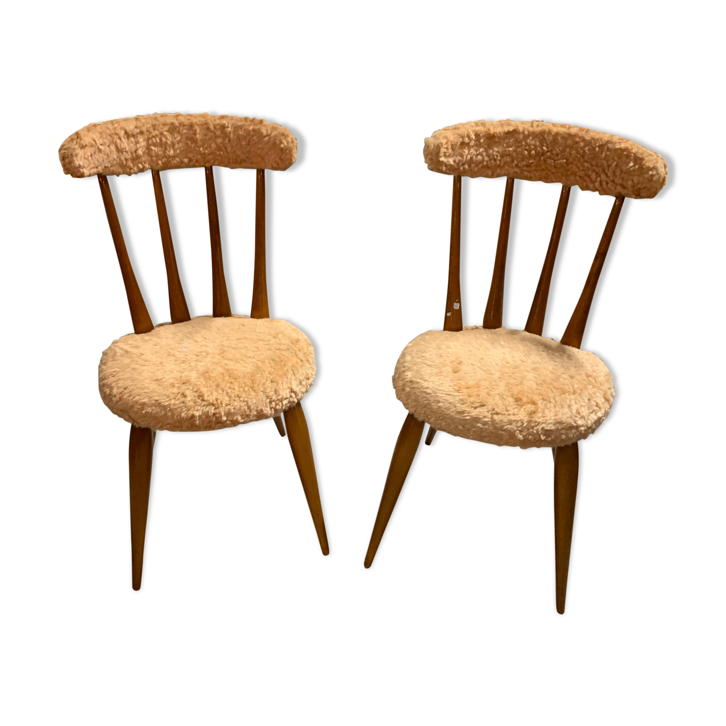 Pair of vintage moumoute chairs