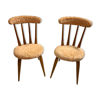 Pair of vintage moumoute chairs