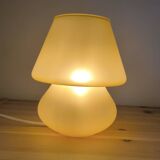 Frosted glass mushroom lamp