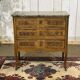 Transitional jump commode in walnut with marble top - 1950s