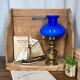 Lampe vintage “Virginia Beach” opaline & laiton