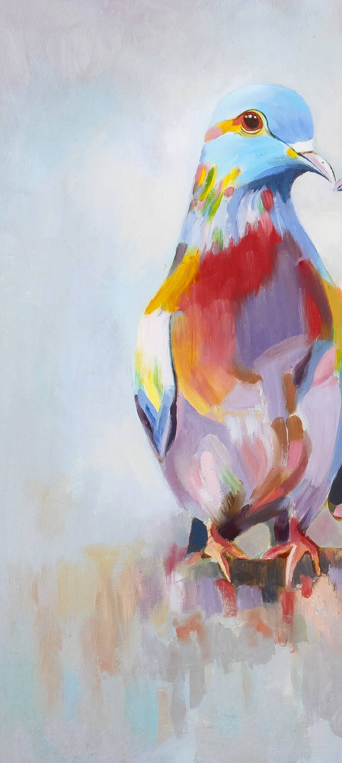 Painting of doves. Picture of doves. Doves in oil.