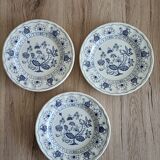 Blue porcelain onion plates