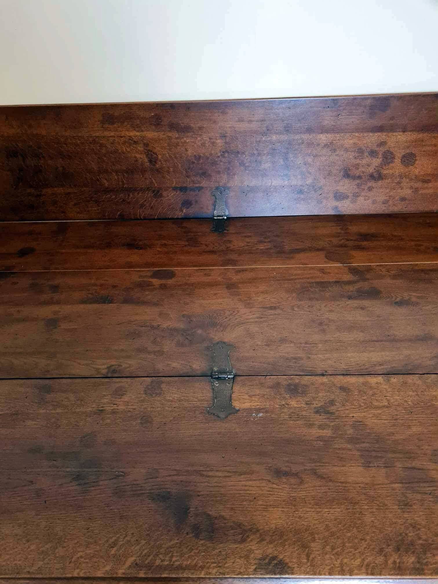 Superb Vintage Brutalist table from the 60s in solid wood