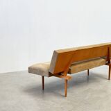 1970's German wooden sofa / daybed