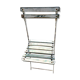 Wooden slatted garden chair with wooden slats and iron foot