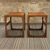 Pair of Scandinavian teak bedside tables