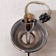 Vintage opaline lampshade chrome duck 2-arm chandelier