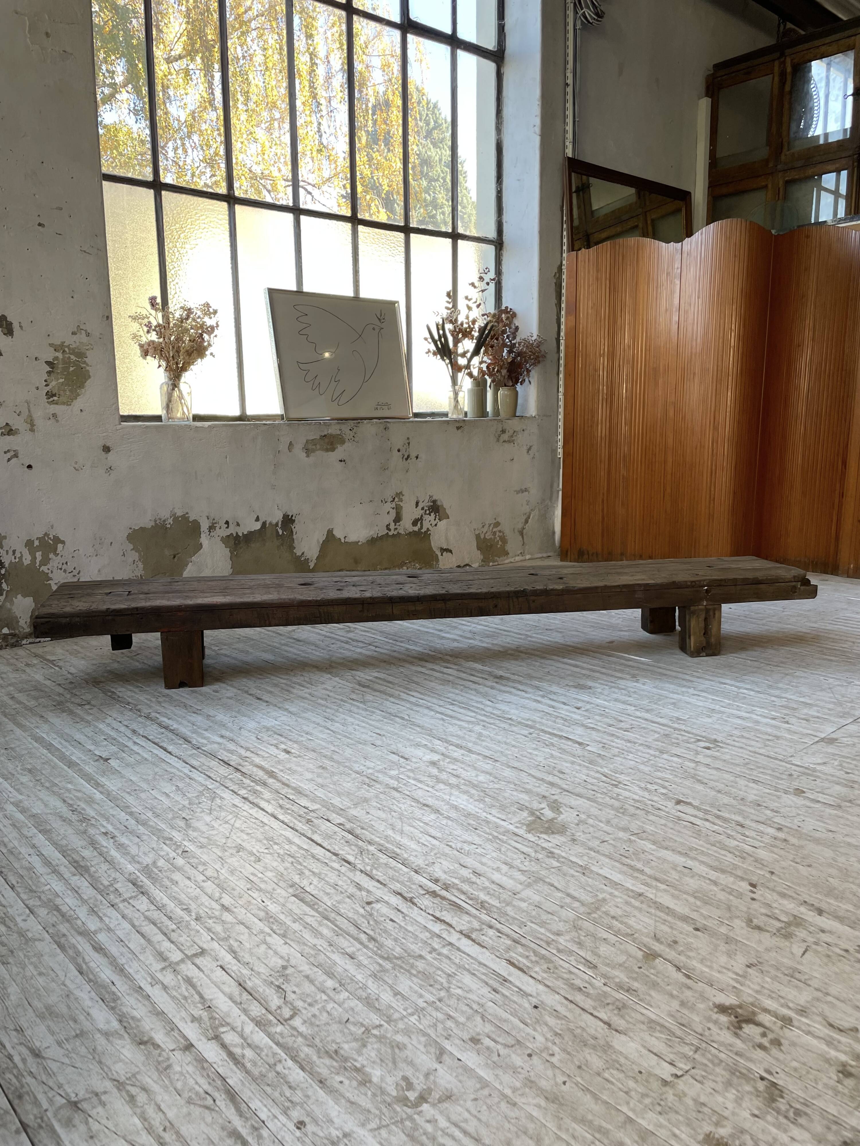 Workbench bench coffee table solid oak XXL