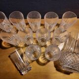 12 verres cristal d'Arques - modèle Longchamp- rétro