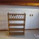 Wooden and rattan bookcase, 1970s-1980s