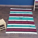 Tapis berbère fait main en coton multicolore 140x225 cm